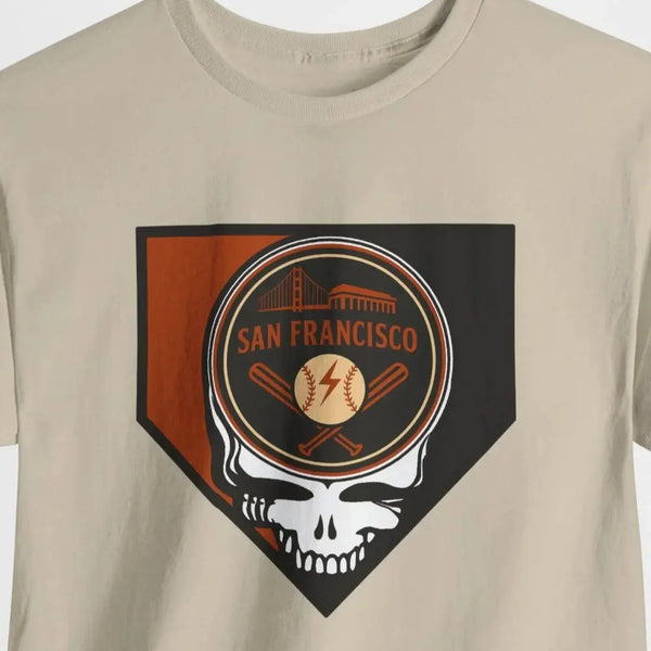 Grateful Dead - Home Run Collection: San Francisco Edition Classic Stealie T Shirt - MLB - StealieShop